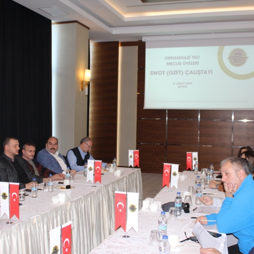 Orhangazi Ticaret ve Sanayi Odası Meclis üyeleriyle birlikte SWOT Çalıştayı gerçekleştirdi. 